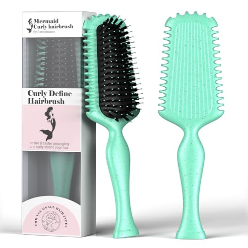 Mermaid Curly Hair Brush for Detangling and Styling
