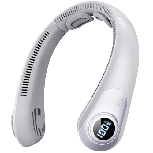 Rechargeable Bladeless Wearable Neck Fan with LED Display