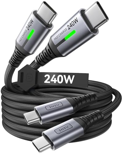 2 Pack 240W USB C to USB C Cables