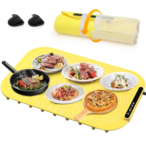 Rollable Electric Warming Tray Portable Full Surface Food Warmer