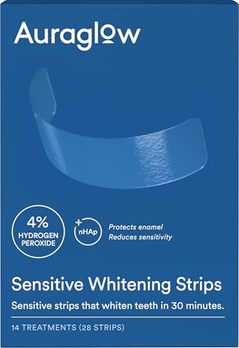 28 Count Sensitive Teeth Whitening Strips, 4% Peroxide