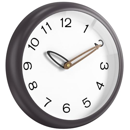 12-Inch Silent Battery Operated Glass Wall Clock