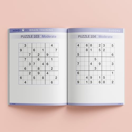 Mindworks: Sudoku Puzzles - Puzzle Book for Adults, Brain Training, Travel Entertainment, Ranging Easy to Difficult, 288 Pages