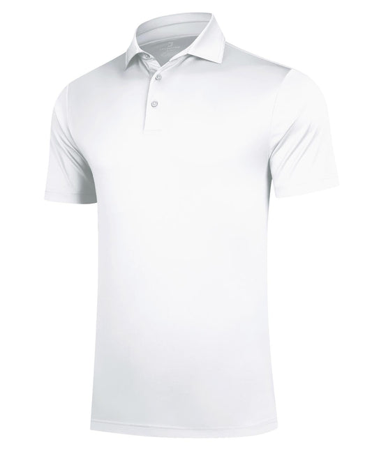 JOYMASAR Mens Summer Athletic Golf Polo Shirts - Short Sleeve Workout Casual Polos Quick Dry Tennis T-Shirt White