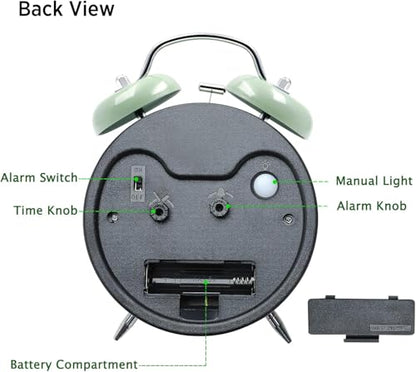 Loud Silent Alarm Clock for Heavy Sleepers