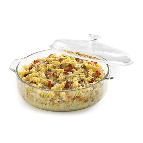 Libbey Round Glass Casserole Dish with Lid