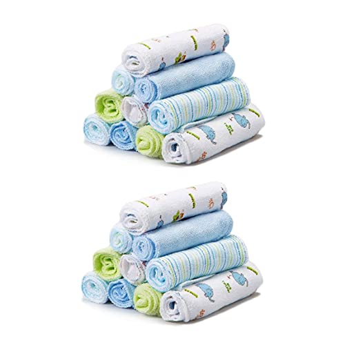 20 Pack Spasilk Baby Washcloth Wipes Set