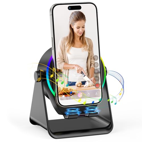 Wireless Induction Bluetooth Speaker with Phone Stand & Light