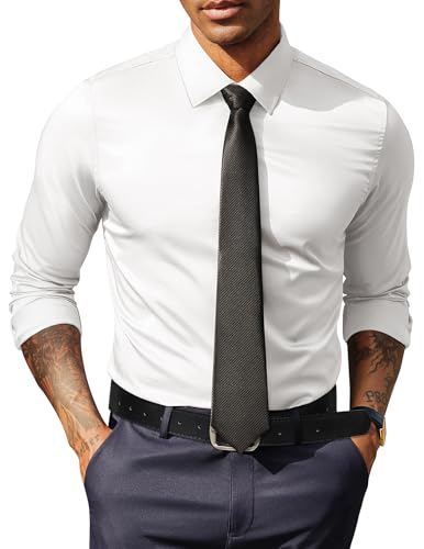 Men's Slim Fit Wrinkle Free Stretch Dress Shirt