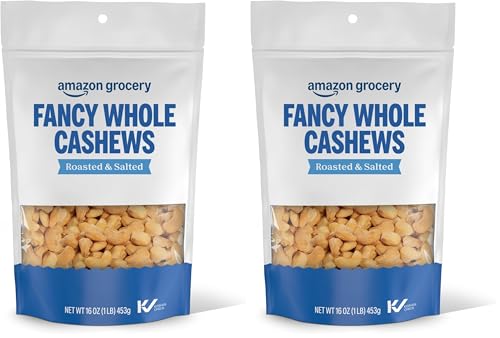 2 Pack Happy Belly Roasted Salted Cashews 16 Ounce