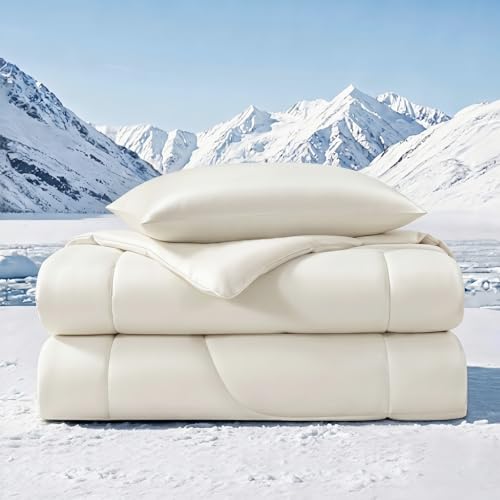 Twin Cooling Comforter Set with Fitted Sheet