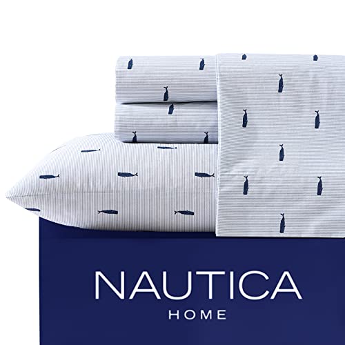 Nautica Queen Cotton Percale Sheet Set