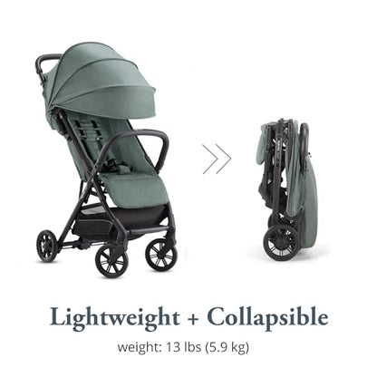 Inglesina Quid Stroller - Elephant Gray - Ultra Compact Lightweight Travel Stroller, Babies and Toddlers, Airplane Overhead, Foldable, Reclining Seat, Collapsible Canopy, 3 Months - 50 lbs, BPA Free