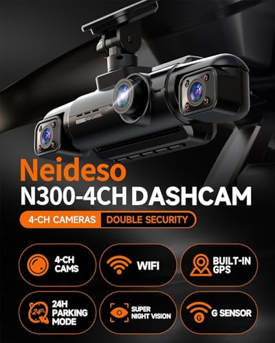 4-Channel FHD Dash Cam with Night Vision