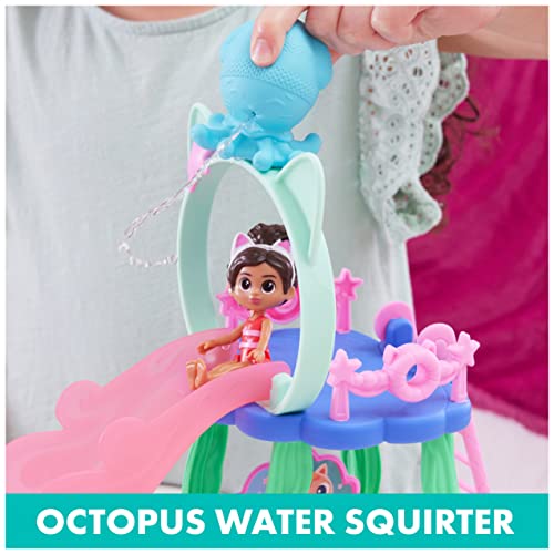 Gabby’s Dollhouse, Purr-ific Pool Playset with Gabby and MerCat Figures, Color-Changing Mermaid Tails and Pool Accessories Kids Toys for Ages 3 and Up