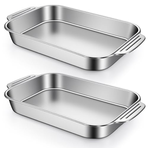 2 Pack Rectangular 9x13 Baking Cake Pans