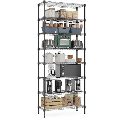 8 Tier Heavy Duty Metal Wire Storage Rack