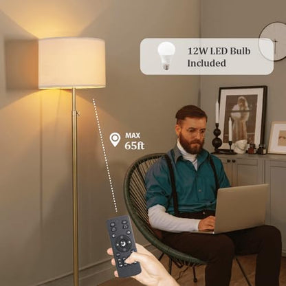 EMORLO Gold Adjustable Dimmable Floor Lamp