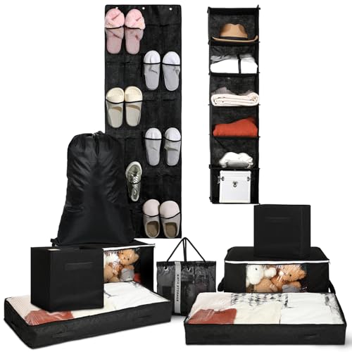 10 Pack Dorm Storage Organizer Set with Laundry Bag