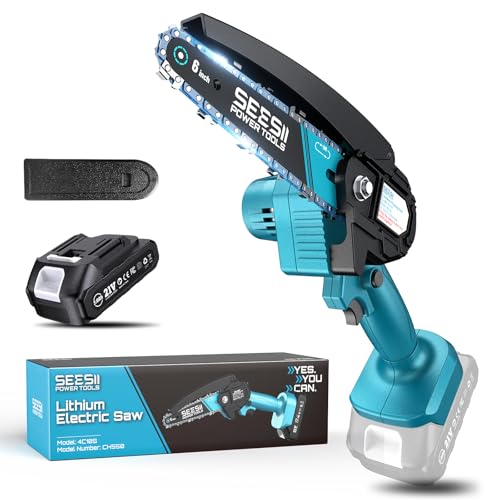 Cordless 6-Inch Mini Chainsaw with Battery