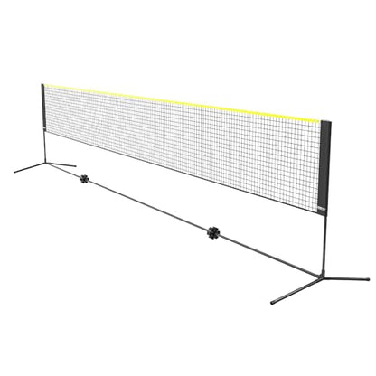 VEVOR Badminton Net, Height Adjustable Volleyball Net, 20ft Wide Foldable Pickleball Net, Portable Tennis Net Set with Poles, Stand, Bag, Rackets, Nylon Shuttlecocks, Kid Backyard Indoor Outdoor Use