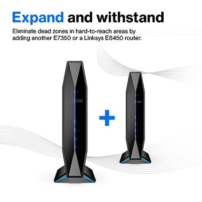 Linksys AX1800 Wi-Fi 6 Router Home Networking, Dual Band Wireless AX Gigabit WiFi Router, Speeds up to 1.8 Gbps and coverage 1,500 sq ft, Parental Controls, maximum 20 devices (E7350)