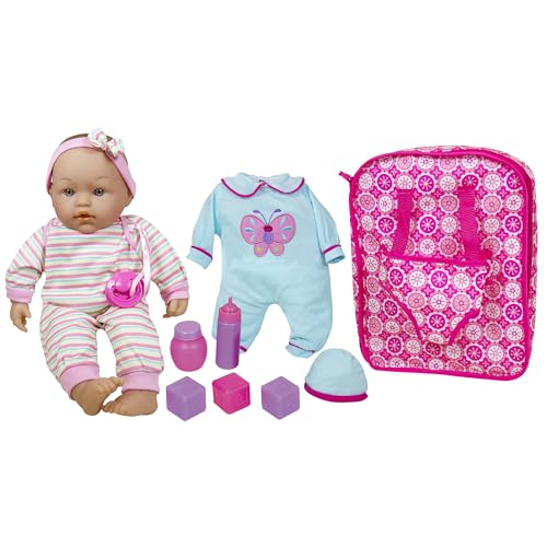7 Piece Baby Doll Set with Accessories & Backpack