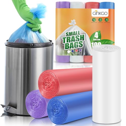 100 Count Small 4 Gallon Trash Bags