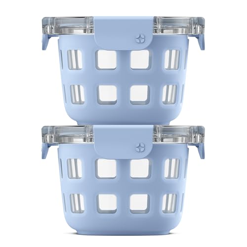 2 Pack Ello Glass Food Storage Containers with Lids