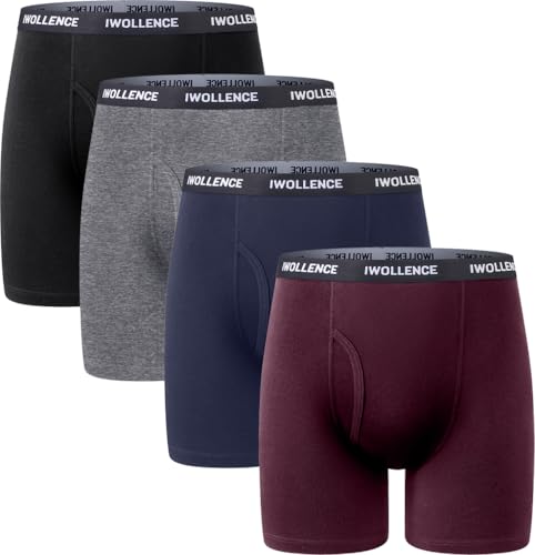 Breathable Moisture-Wicking Cotton Boxer Briefs Multipack