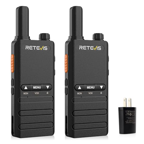 2 Pack Retevis Rechargeable Mini Walkie Talkies