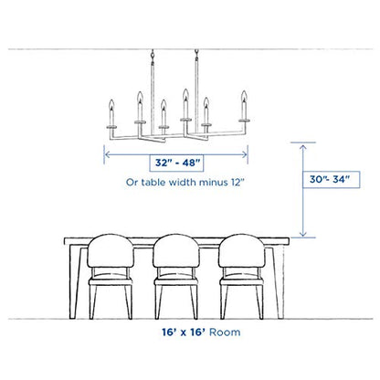 Progress Lighting 5-Light Modern Chandelier Antique Bronze