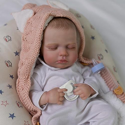 DAYOFF KIDS Reborn Baby Dolls, 20 Inch Lifelike Realistic Anatomically Correct Newborn Baby Doll That Look Real,Christmas/Birthday Baby Doll Gift for Kids Age 3 +