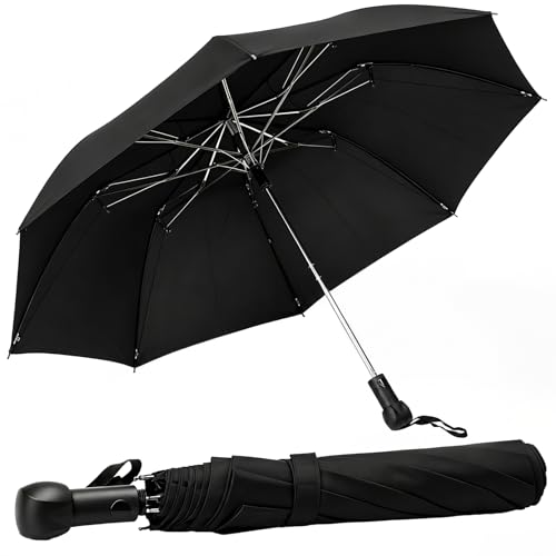 Windproof Compact Auto Open Travel Umbrella