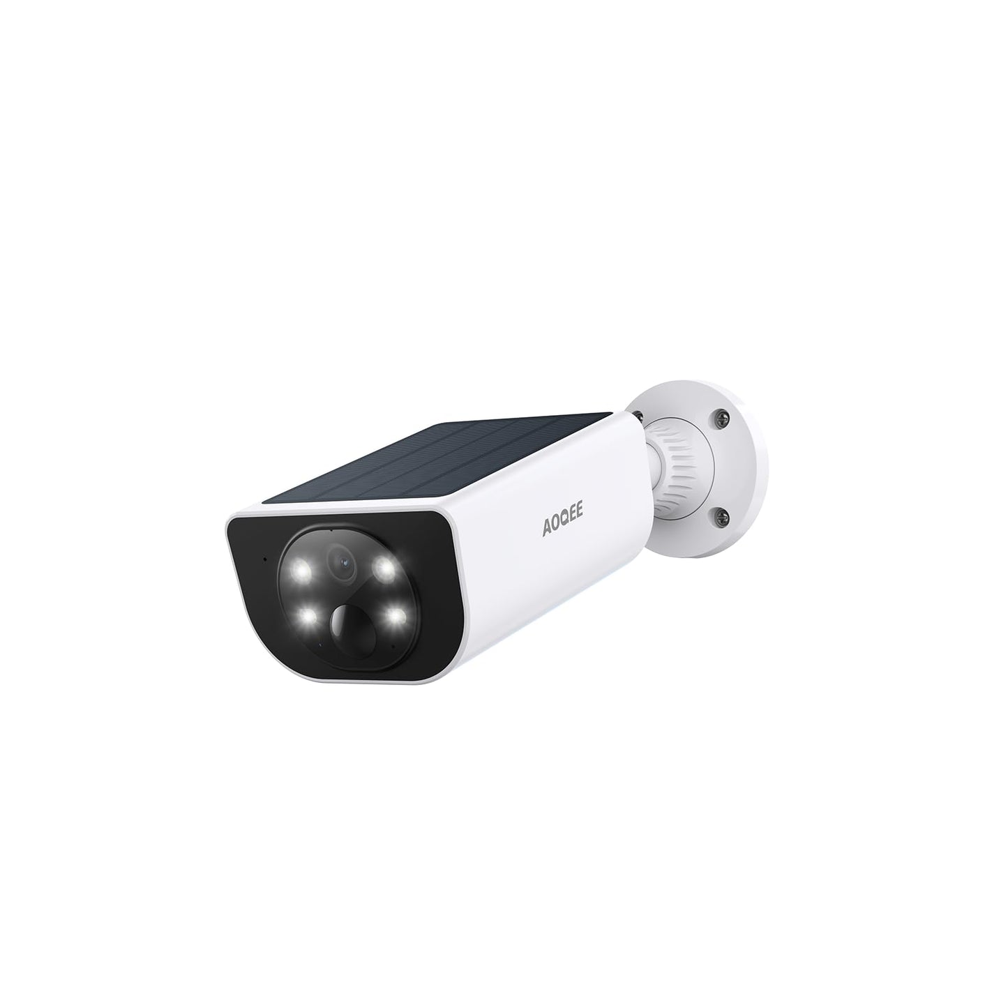 AOQEE 2K Solar Camera Outdoor Wireless-2.4Ghz WiFi Cameras for Home Security, Continuous Power, Color Night Vision, SD Card/Cloud Storage, Waterproof, Compatible with Alexa/Google Home S1 (1 Pack)