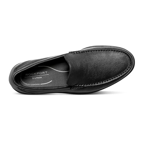 Rockport Men's Black Leather Jensen Loafers