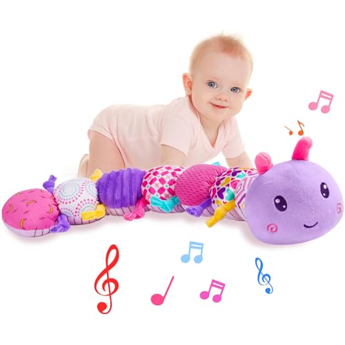Baby Musical Caterpillar Toy with Crinkle and Rattle
