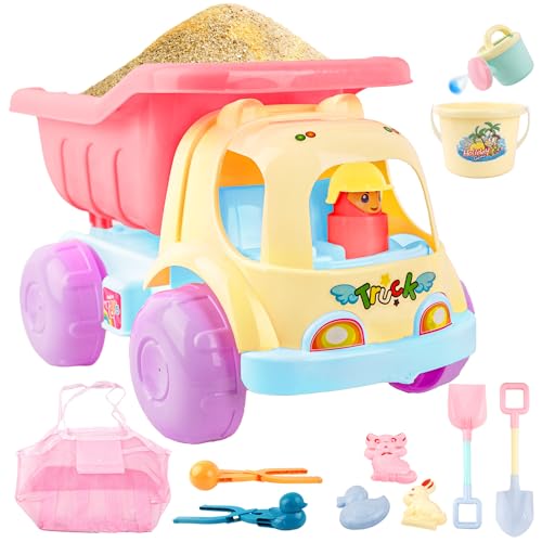 Beach Dump Truck Toy, Durable Plastic Sandbox Vehicle