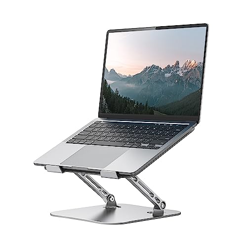 Adjustable Aluminum Laptop Stand for Desk, Foldable Riser