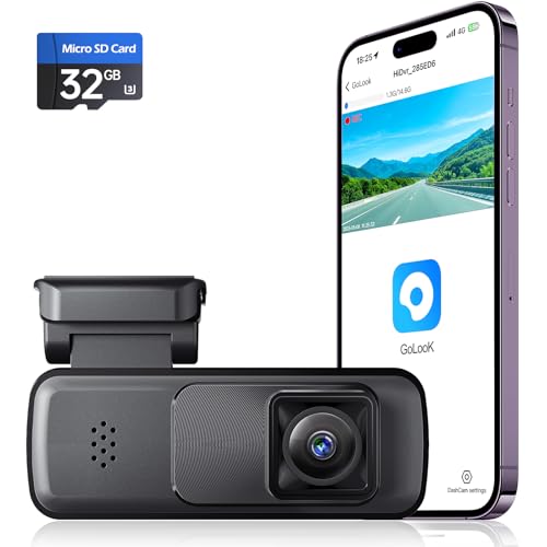 2K WiFi Mini Dash Cam with 32GB Card