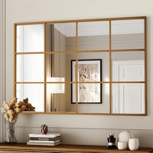 Antok 24x36 Metal Window Pane Wall Mirror