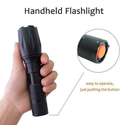 MODOAO 1500LM LED Waterproof Tactical Flashlight with 5 Light Modes for Hiking, Camping, Emergency (1 Pack)
