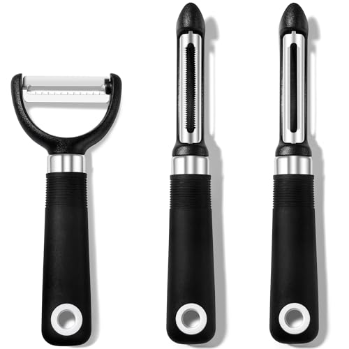 3 Piece Swivel Vegetable and Fruit Peeler Set