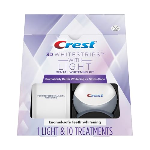 10 Treatment Crest 3D Whitestrips LED Teeth Whitening Kit