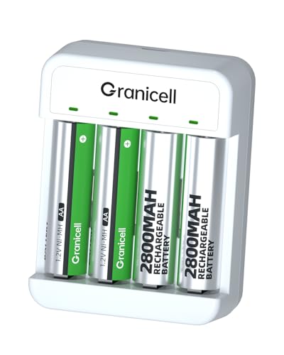 4 Pack Rechargeable AA Batteries with USB Charger
