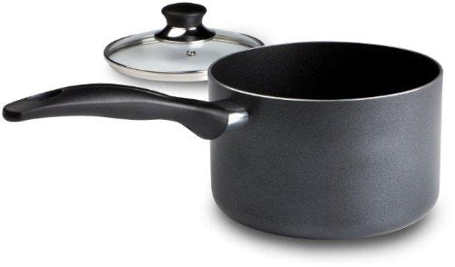 T-fal Specialty Nonstick Handy Pot with Glass Lid 3 Quart Oven Safe 350F Cookware, Pots and Pans, Dishwasher Safe Black