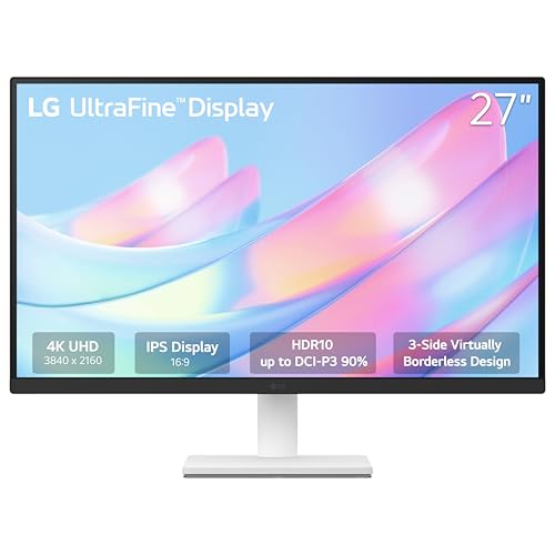 LG 27-Inch 4K UHD IPS Monitor HDR10 DisplayPort