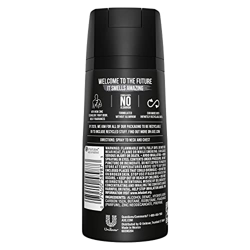 4 Pack AXE Black Body Spray Deodorant