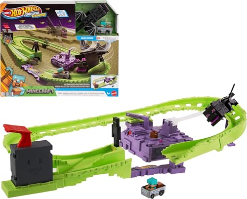 Hot Wheels Minecraft RacerVerse Track Set with Minecart