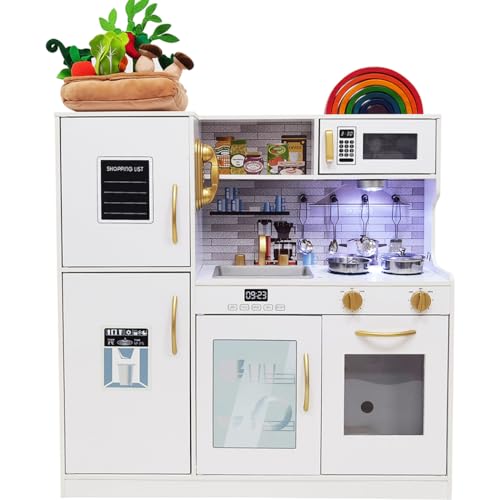 Kids Light-Up Pretend Play Kitchen Set